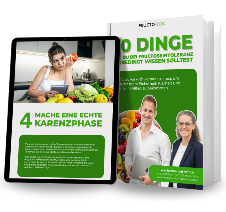 Mockup: Die 10 Dinge, die du bei Fructoseintoleranz wissen solltest